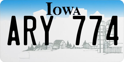IA license plate ARY774
