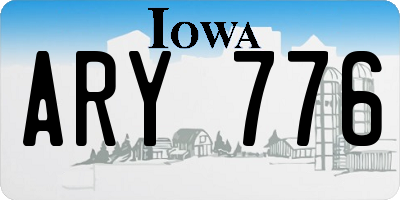 IA license plate ARY776