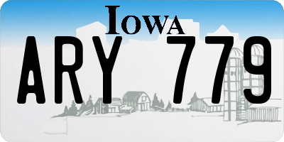 IA license plate ARY779