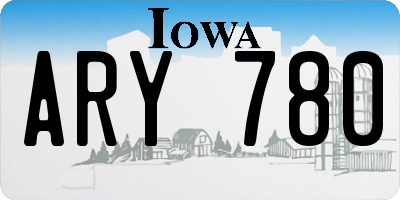 IA license plate ARY780