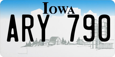 IA license plate ARY790