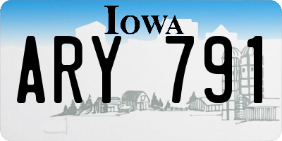 IA license plate ARY791