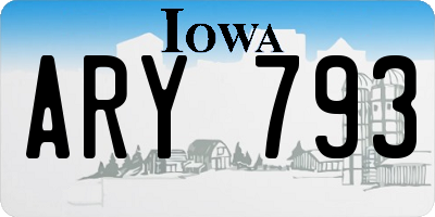 IA license plate ARY793