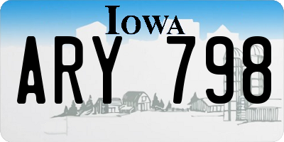 IA license plate ARY798