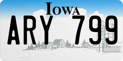 IA license plate ARY799
