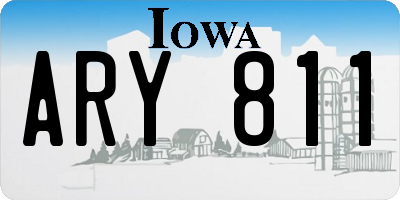 IA license plate ARY811