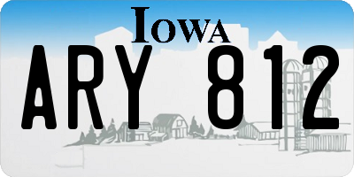 IA license plate ARY812