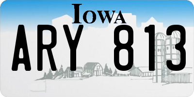 IA license plate ARY813