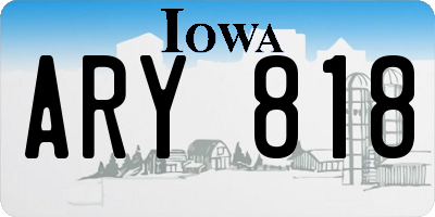 IA license plate ARY818