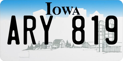 IA license plate ARY819