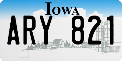 IA license plate ARY821