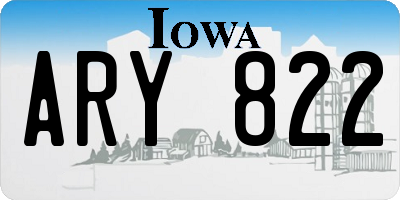 IA license plate ARY822