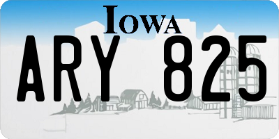 IA license plate ARY825