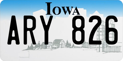 IA license plate ARY826