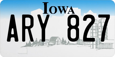 IA license plate ARY827