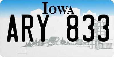 IA license plate ARY833