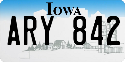 IA license plate ARY842
