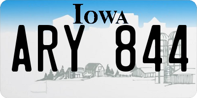 IA license plate ARY844