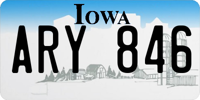 IA license plate ARY846