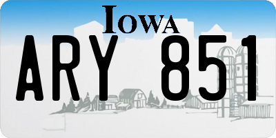 IA license plate ARY851