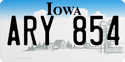 IA license plate ARY854