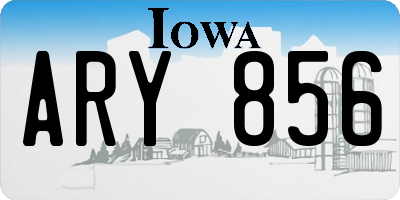 IA license plate ARY856