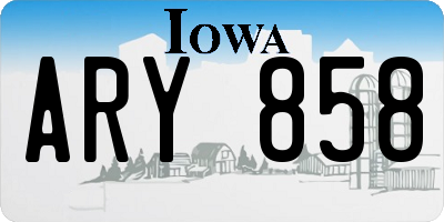 IA license plate ARY858