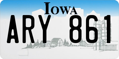 IA license plate ARY861