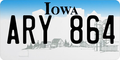 IA license plate ARY864