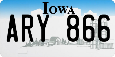 IA license plate ARY866