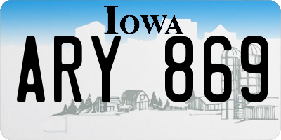 IA license plate ARY869