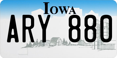 IA license plate ARY880