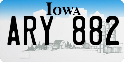 IA license plate ARY882