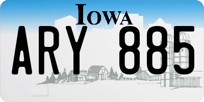 IA license plate ARY885