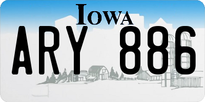 IA license plate ARY886