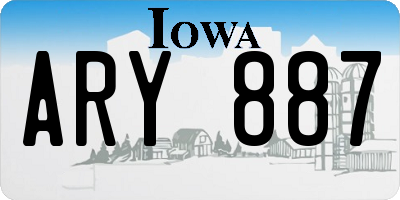 IA license plate ARY887