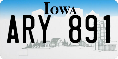 IA license plate ARY891