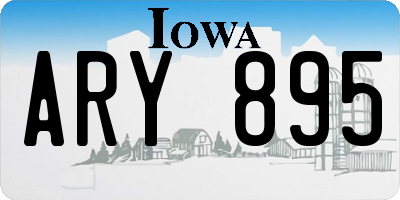 IA license plate ARY895