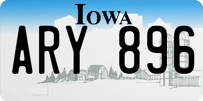 IA license plate ARY896