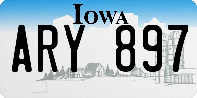 IA license plate ARY897