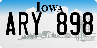 IA license plate ARY898
