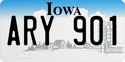 IA license plate ARY901