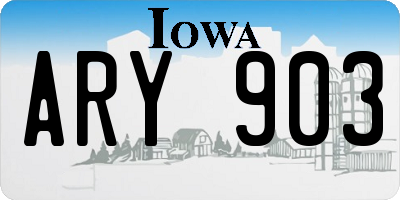 IA license plate ARY903