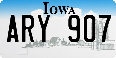 IA license plate ARY907