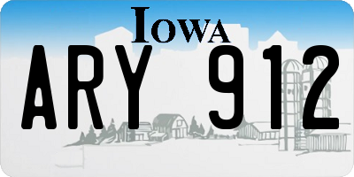 IA license plate ARY912