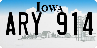 IA license plate ARY914