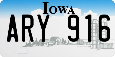 IA license plate ARY916
