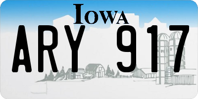 IA license plate ARY917