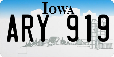 IA license plate ARY919