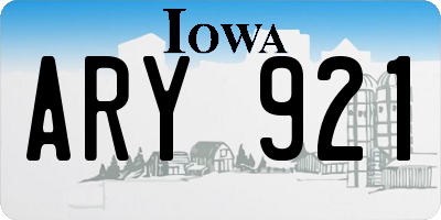 IA license plate ARY921